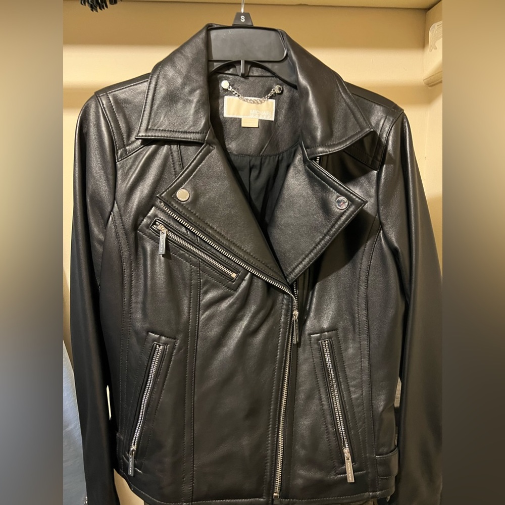 Micheal Kors Leather Moto Jacket